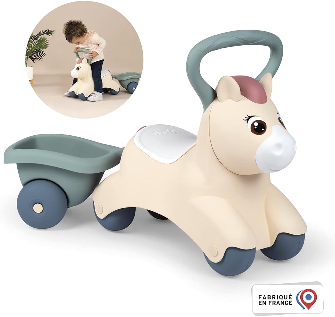 Baby-Rutscher Pony mit Anhänger