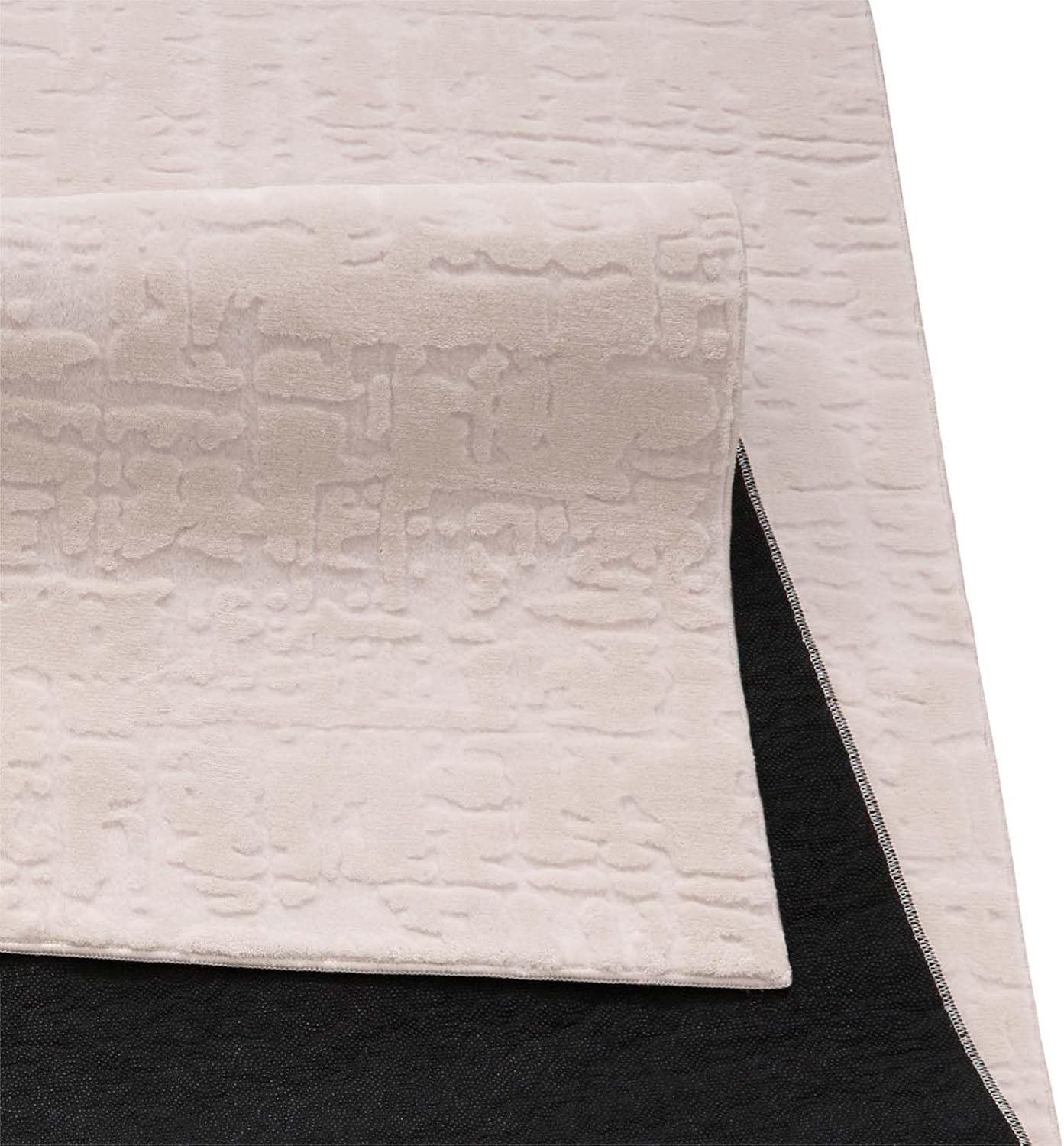 Rutschfeste Badematte, waschbar, Beige Vintage 120 x 170 cm (Rechteckig)