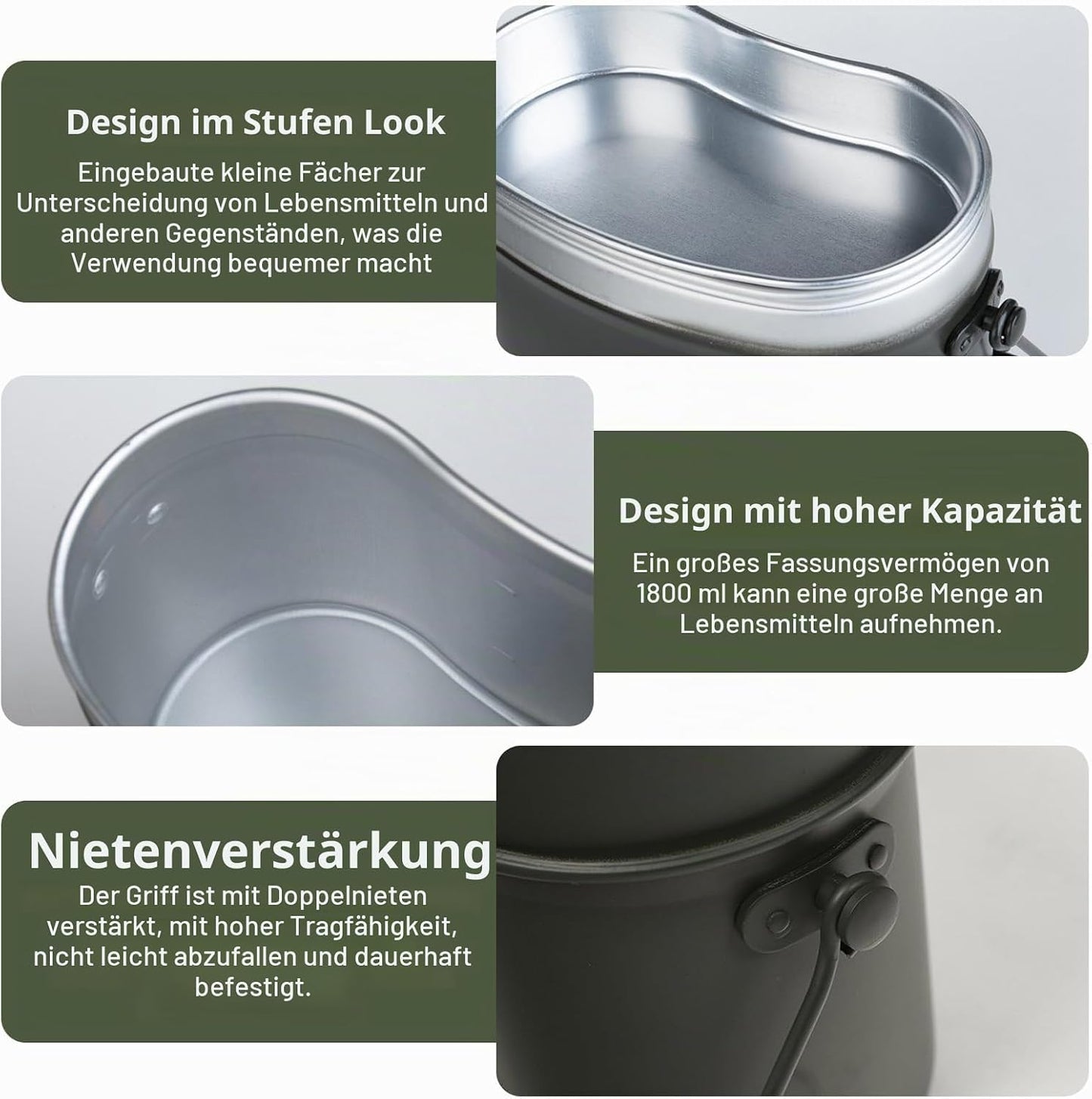 Hitzebeständiges Camping-Essgeschirr-Set