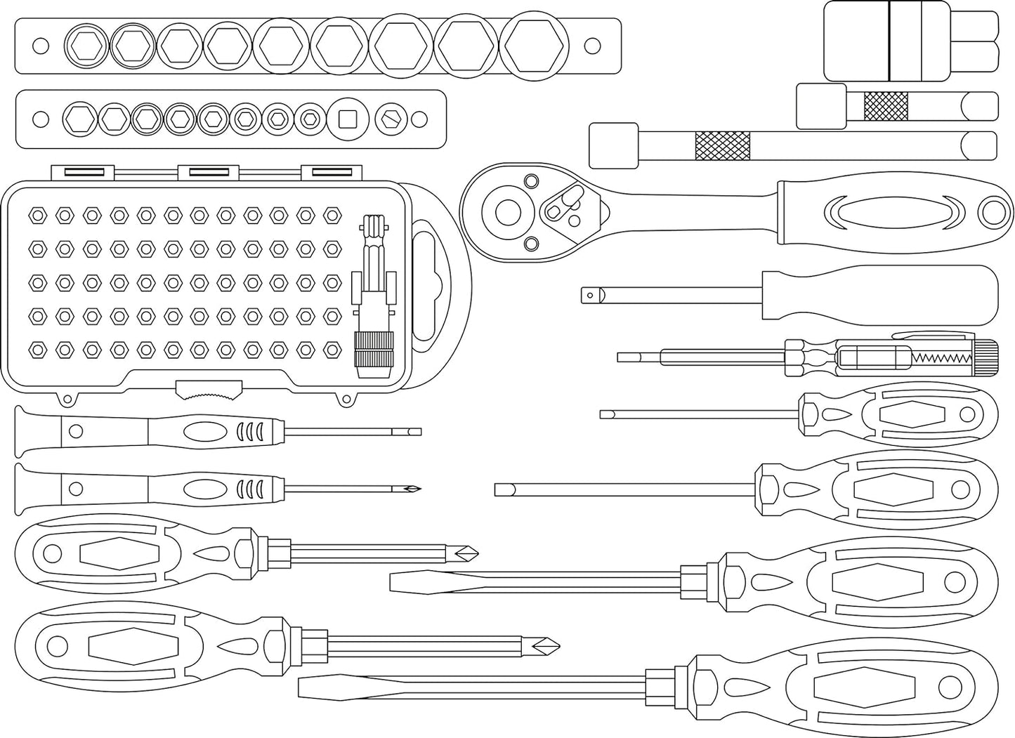 Werkzeug-Satz M29072, Single
