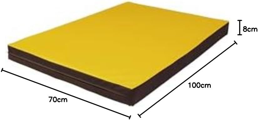 Weichboden- und Turnmatte 100 x 70 x 8 cm, Gelb-Schwarz