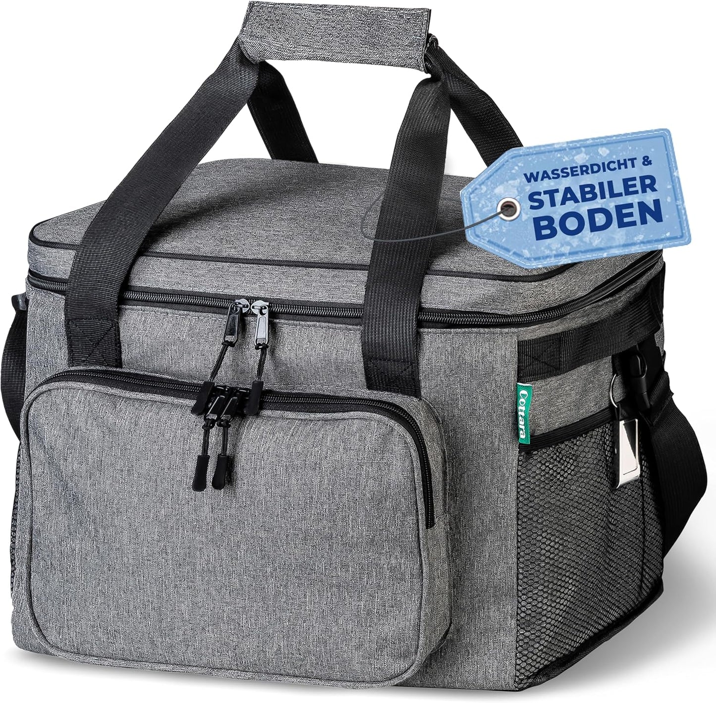 Faltbare Kühltasche, 30 Liter Grau
