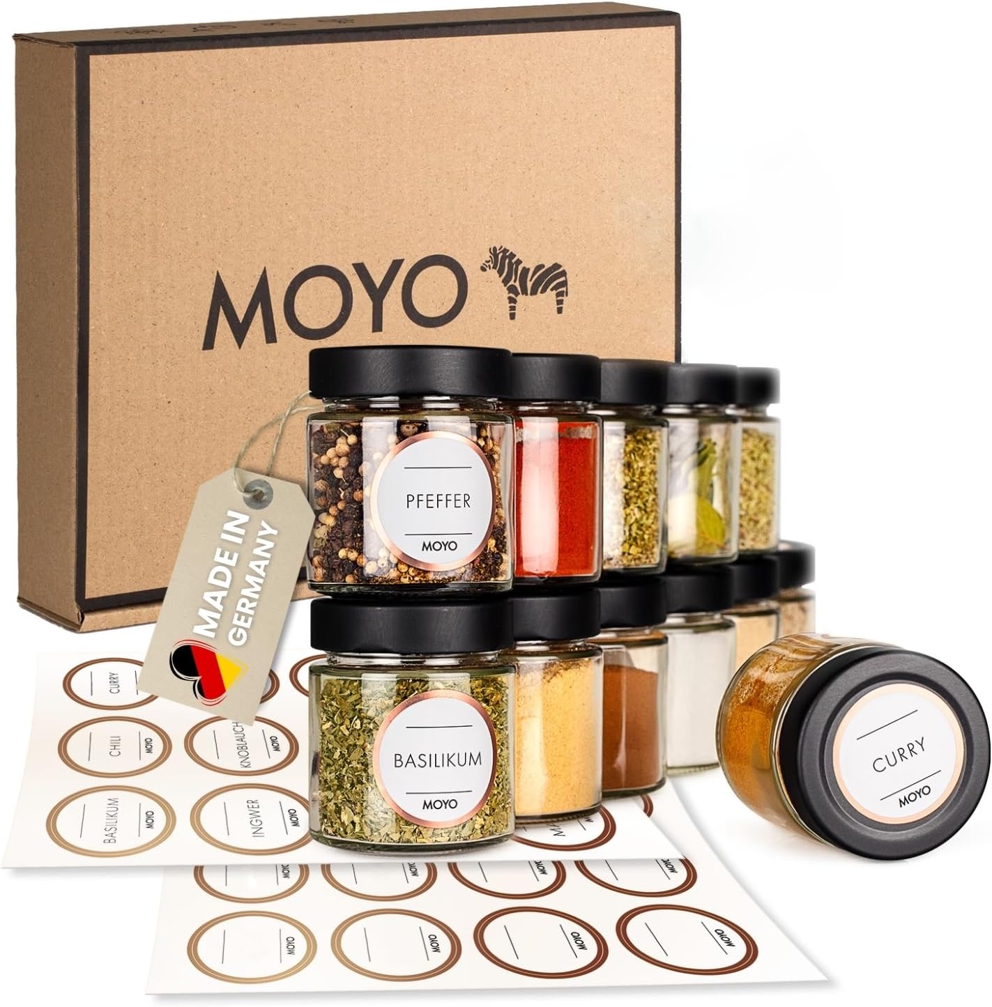 Gewürzgläser Set, 12 x 154ml