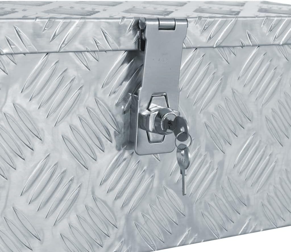Aluminiumkiste (48.5 x 14 x 20 cm), 48.5 x 14 x 20 cm Silber