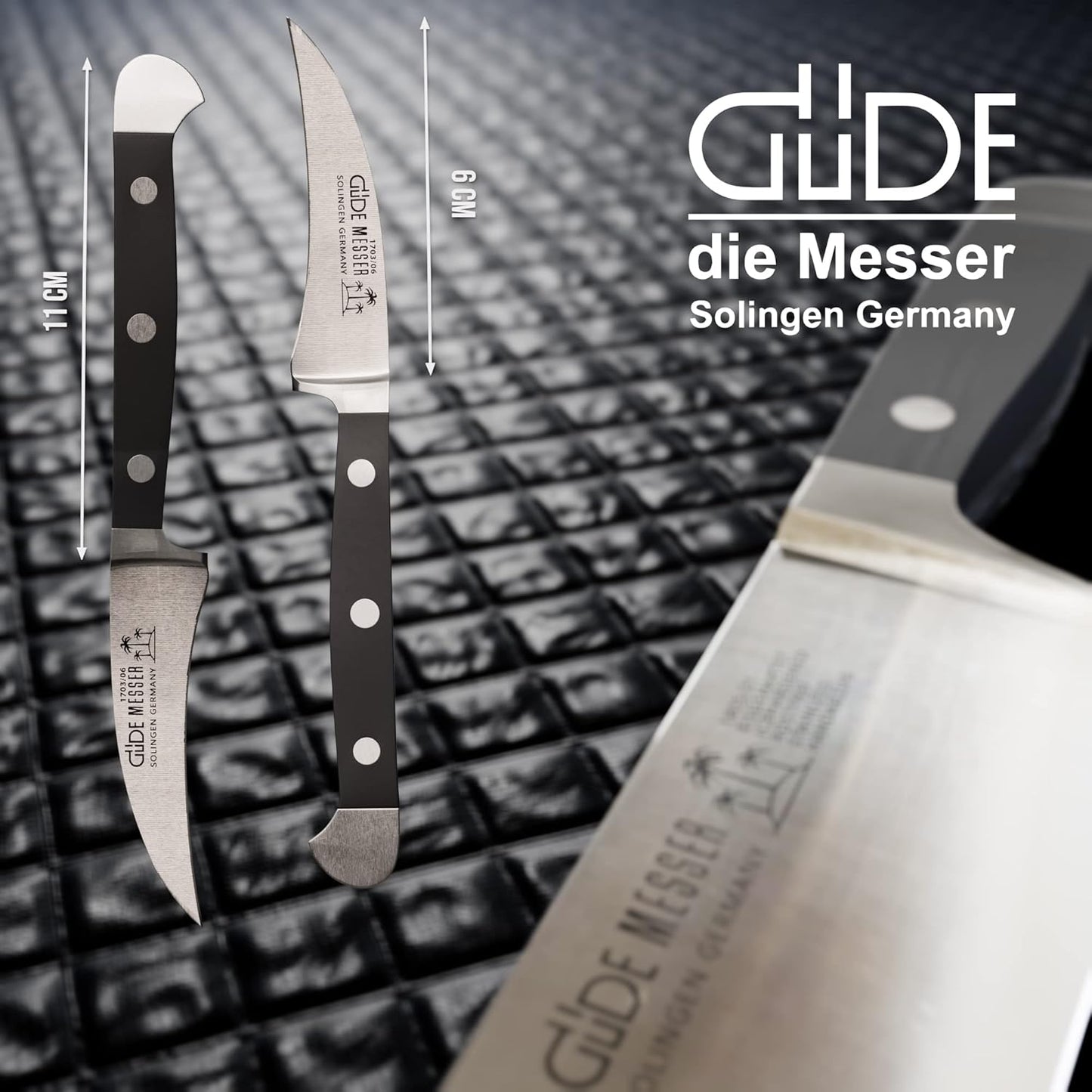 Alpha Schälmesser, Pom
