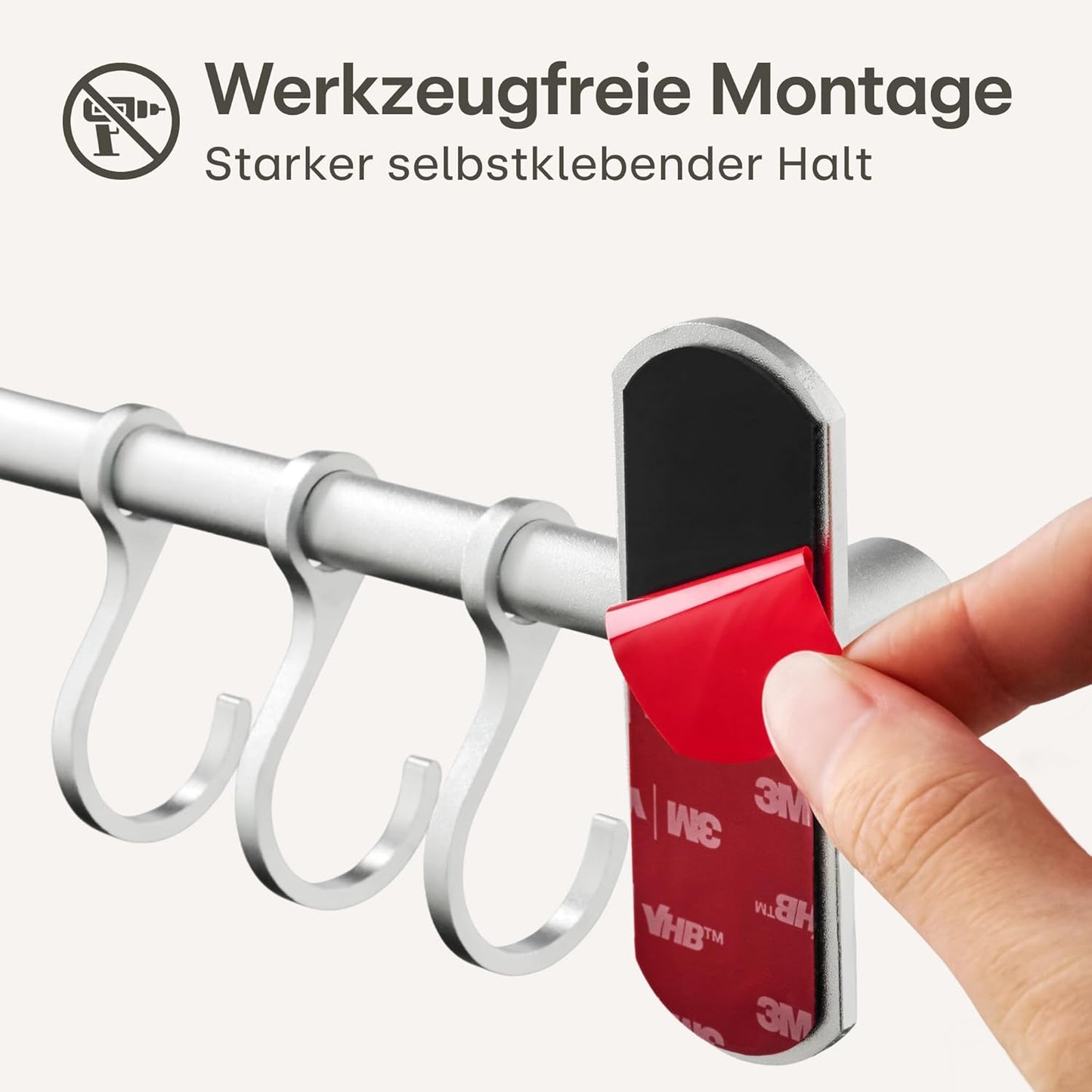 Hakenleiste für Küche mit 8 Haken