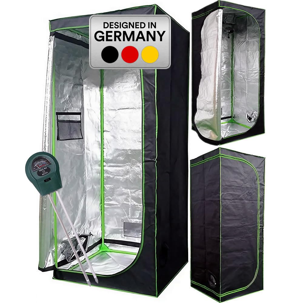 Growzelt Set mit 3-in-1 Messgerät, 80x80x220 cm