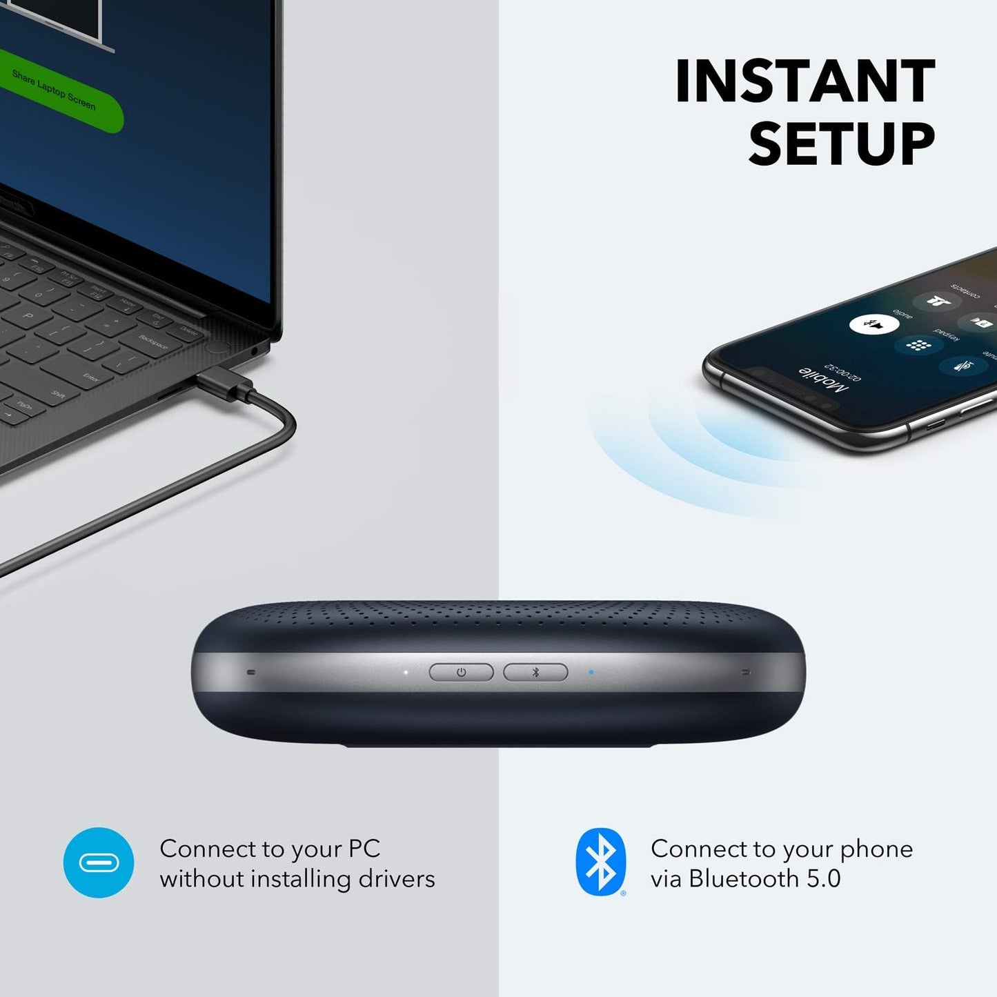PowerConf Bluetooth Konferenzlautsprecher, Blau
