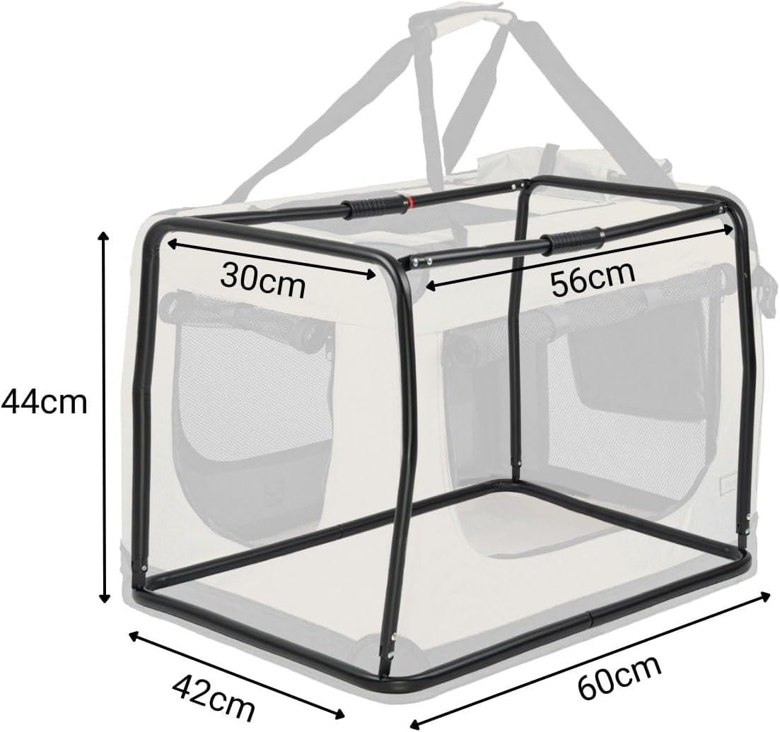 Hundetransportbox, Beige, 2 - S: 60x42x44 cm