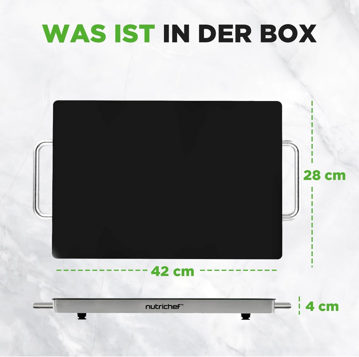 Elektrische Warmhalteplatte für Buffet & Catering, 41.9 cm x 27.9 cm
