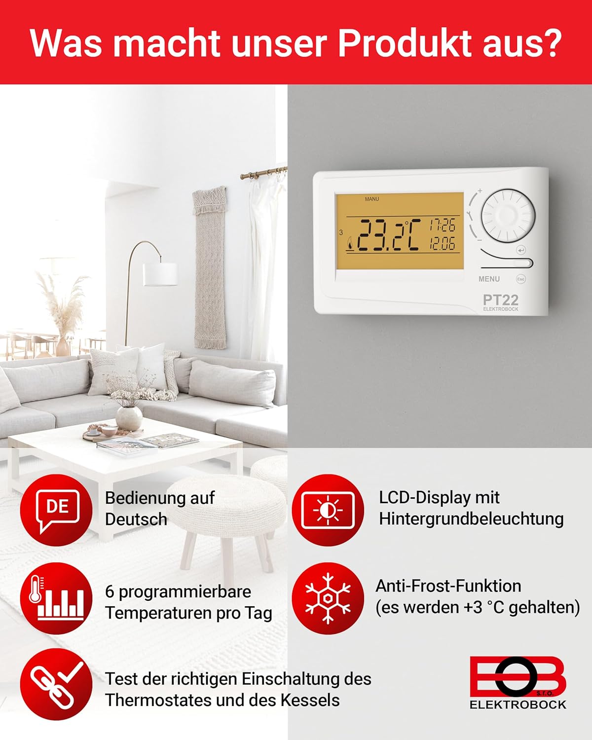 Wandthermostat PT22