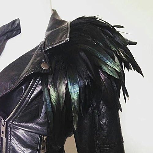 Gothic Feder Schulterumhang, Schwarz