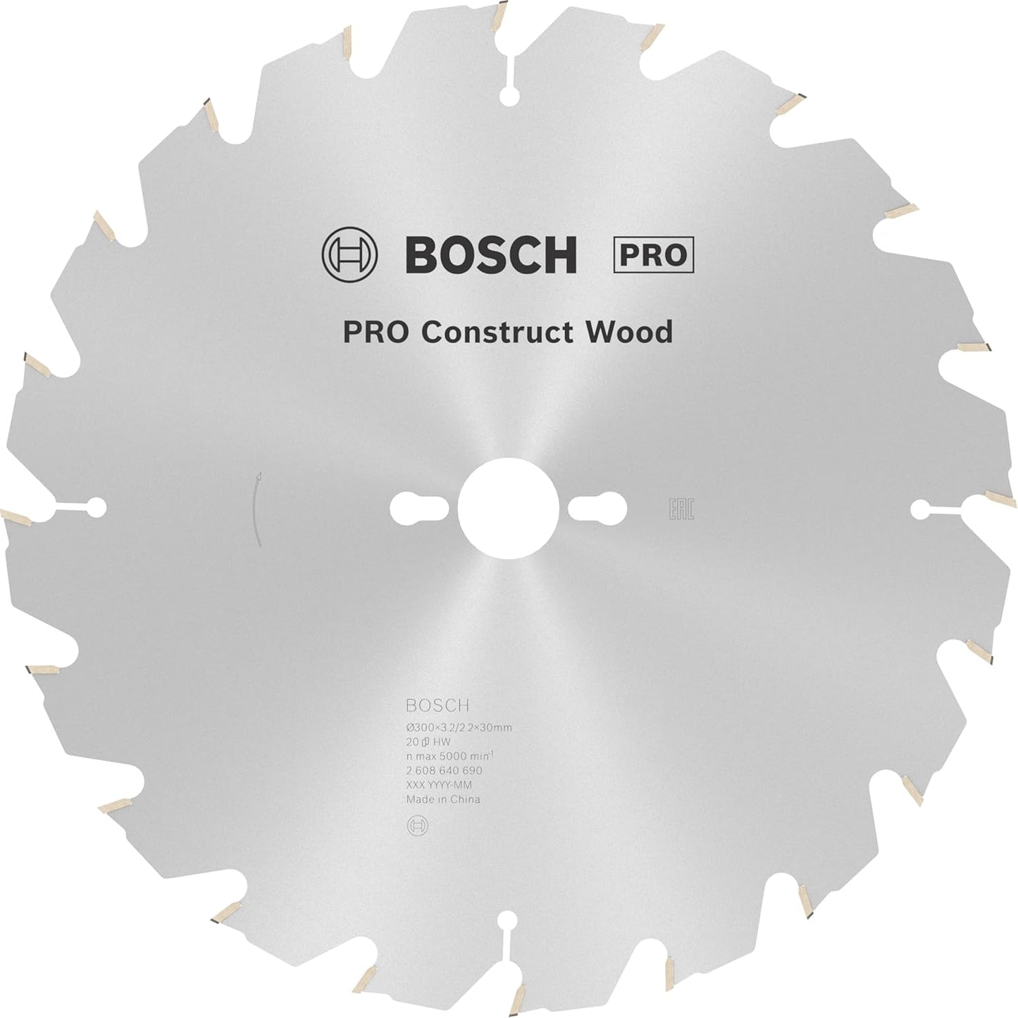 PRO Construction Kreissägeblatt, 300 mm, 20 Zähne, 300 x 3.2/2.2 x 30 mm