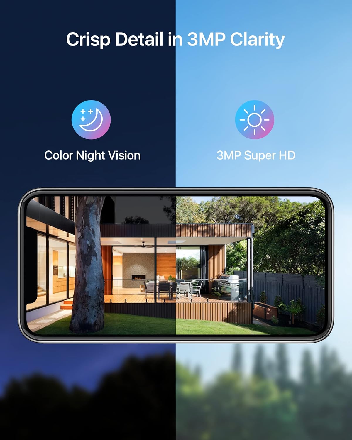 2K WLAN Überwachungskamera-Set mit NVR, 3MP Weiss