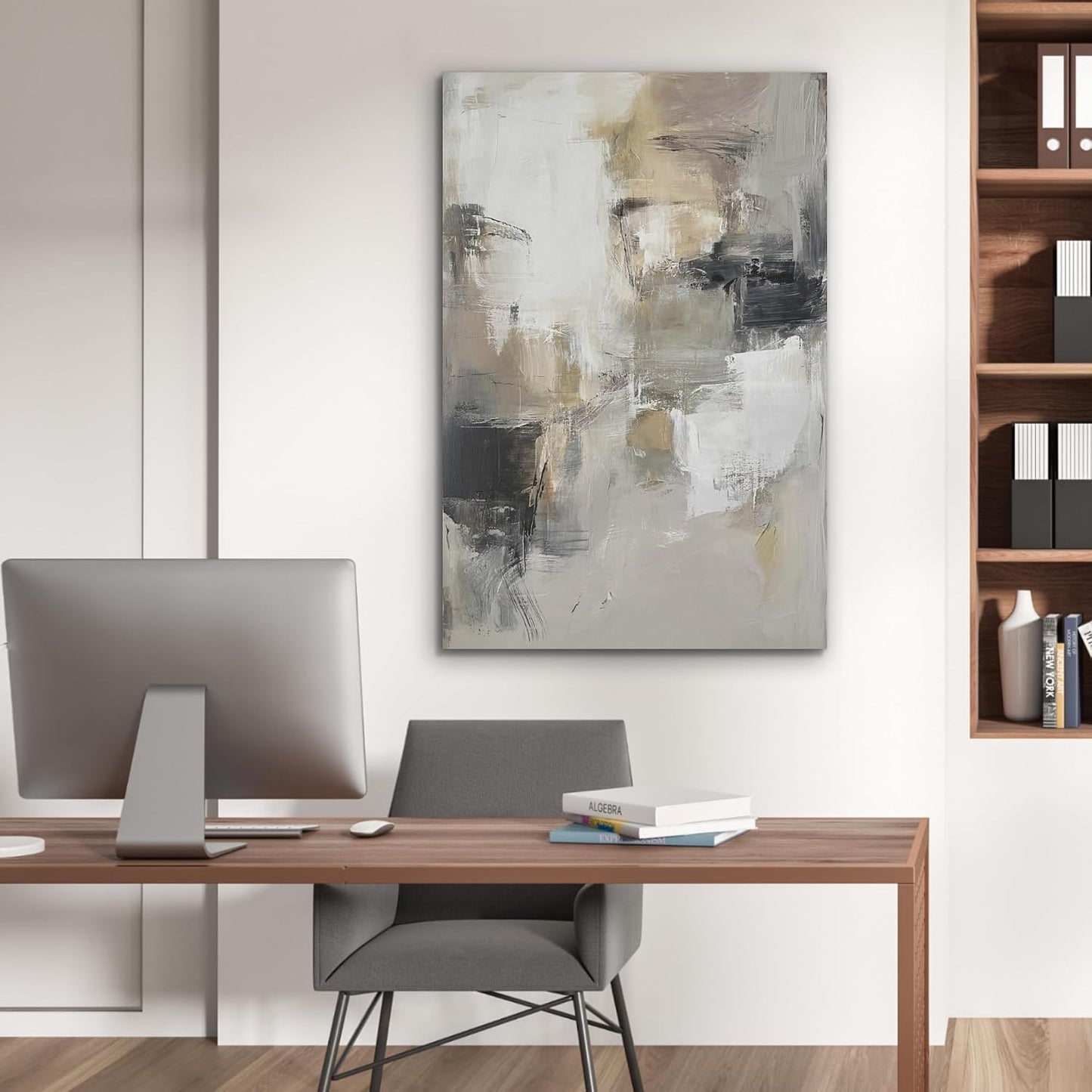 Filzbild Wall Art, 60x90 cm, 90L x 60B cm Farbpalette - Pinselstriche