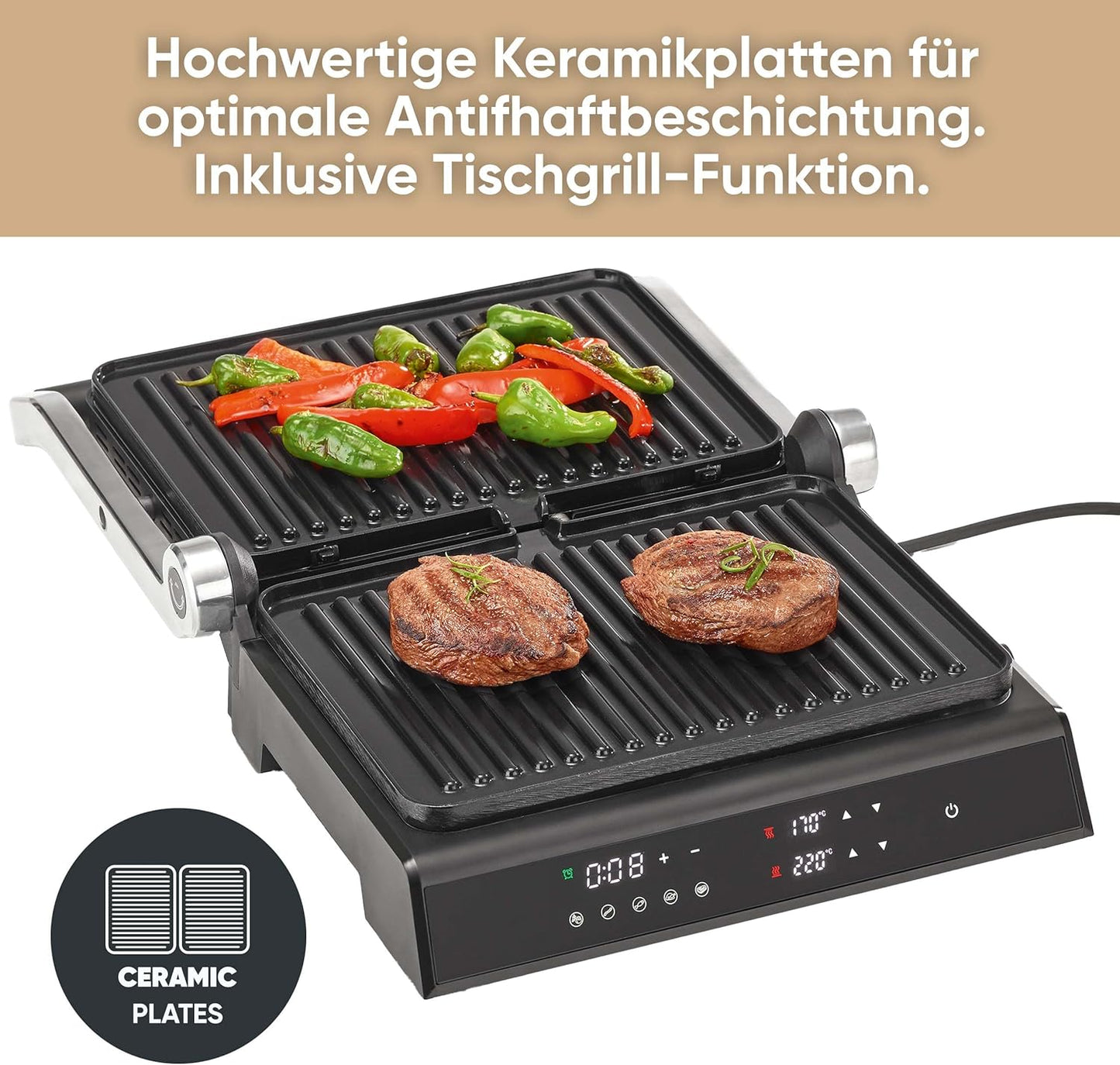 Kontaktgrill KG 2399, SEVINI Comfort, 1.800W