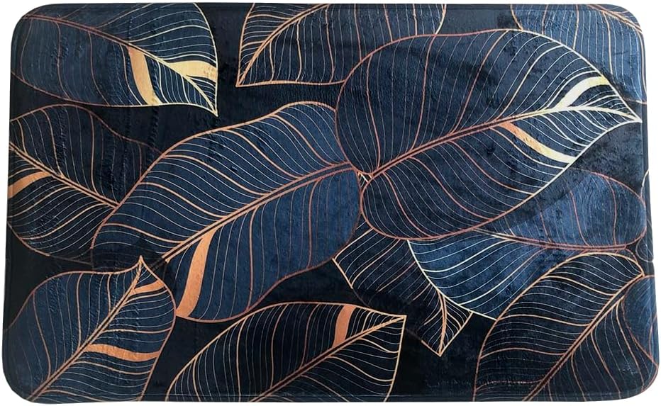 Rutschfester Badteppich, waschbar und weich, Monstera 70 x 110 cm (Rechteckig)