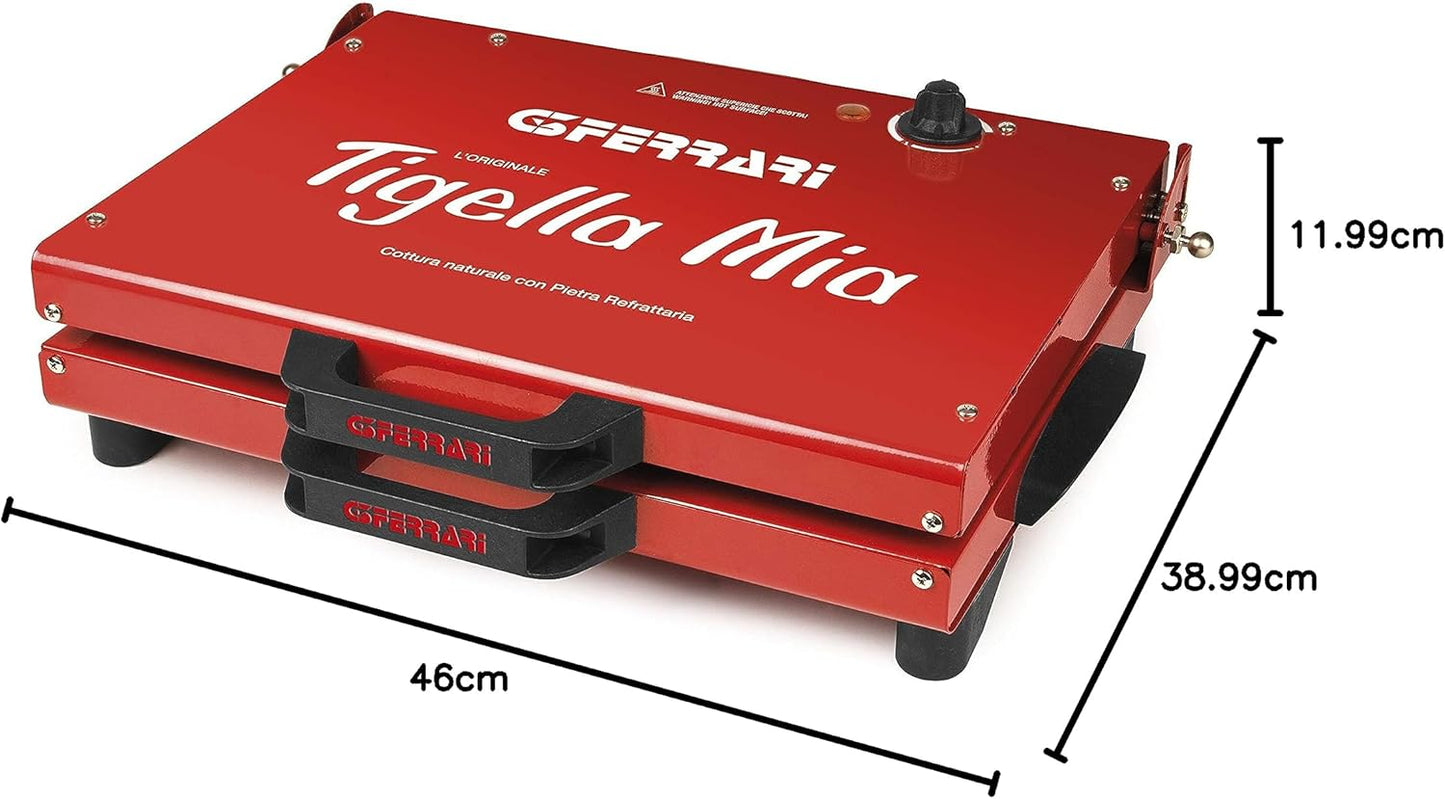 G10025 Tigella Mia Tigelliera & Toaster mit XXL-Schamottesteinen