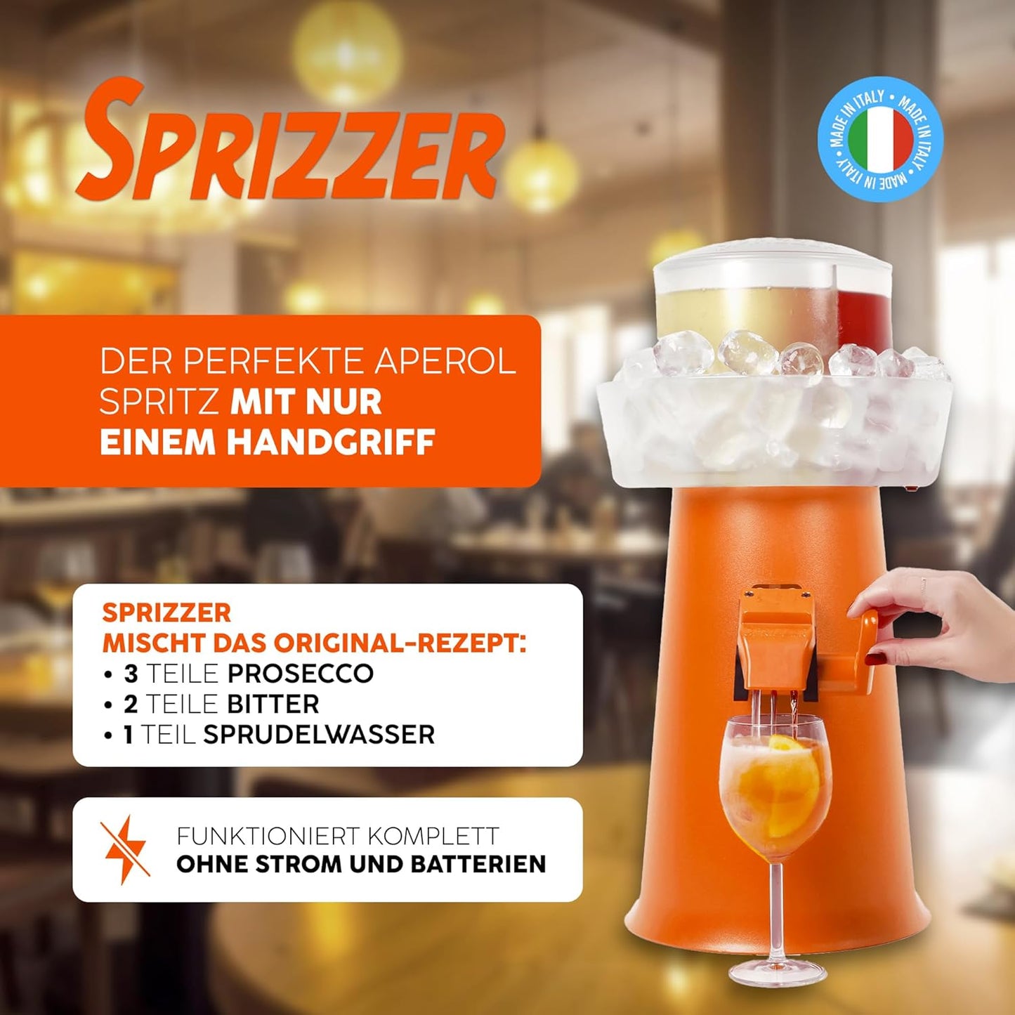Getränkespender, Orange
