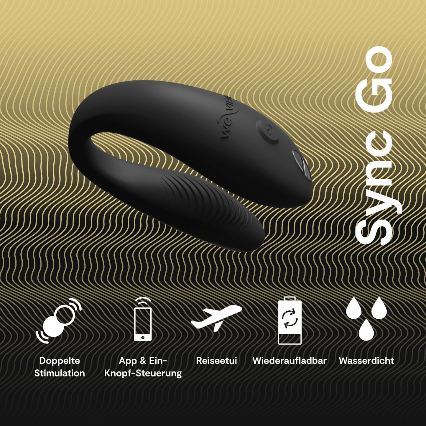 Sync Go Vibrator für Paare, Travel Edition, Black