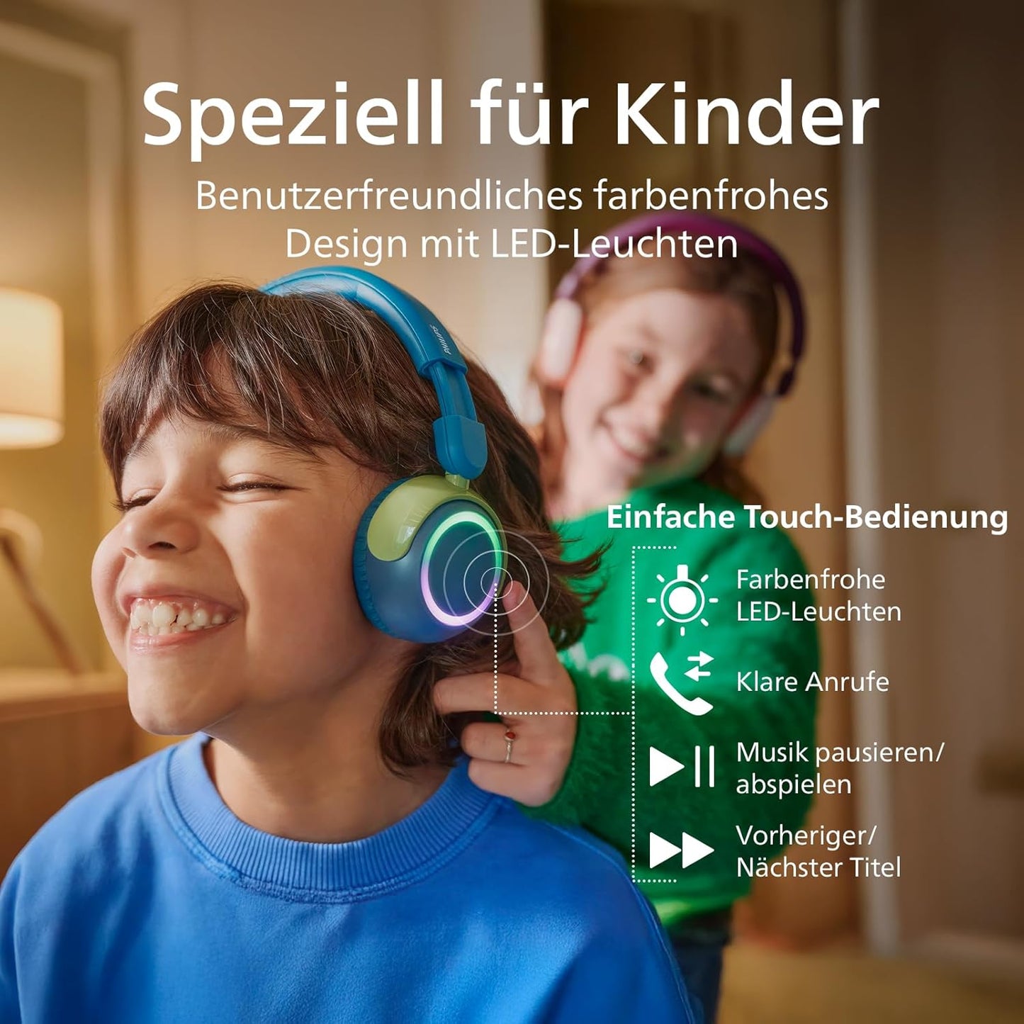 Kabellose Kinderkopfhörer mit Lautstärkebegrenzung TAK4200CT, Crystal Teal 4200