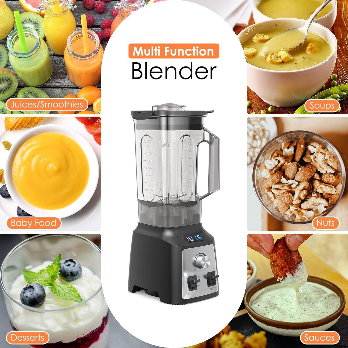 Standmixer mit stufenloser Geschwindigkeitsregulierung
