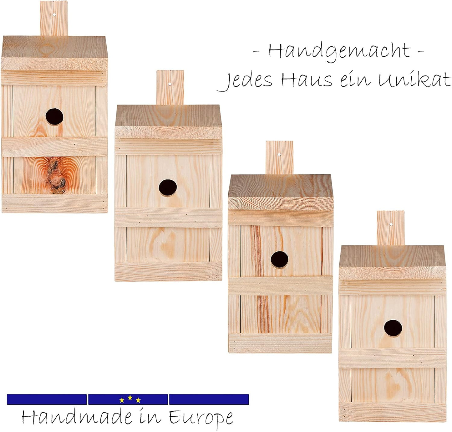 Nistkasten-Set für Meisen & Kleinvögel (4 Stück), 4 Stück