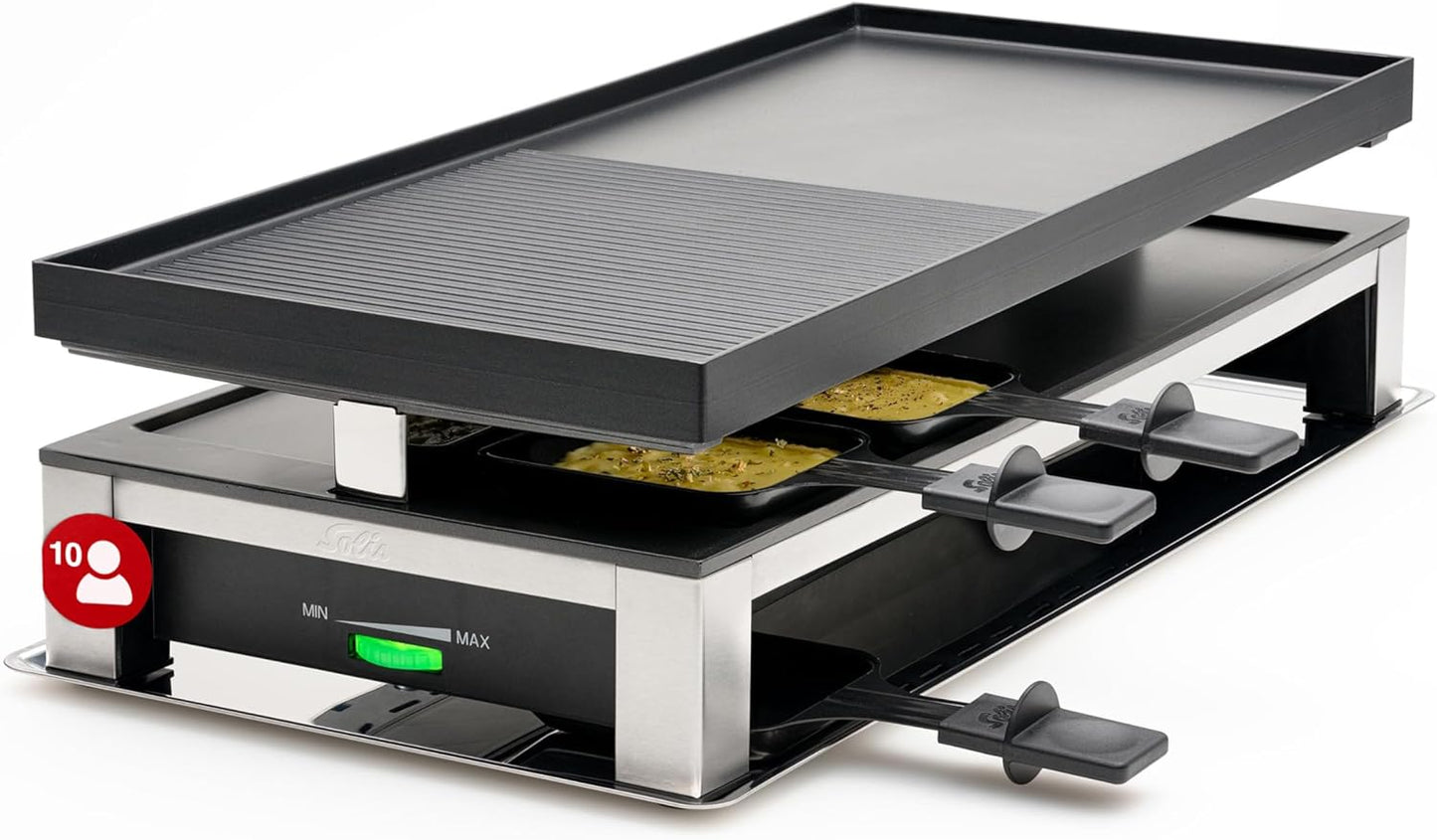 3-in-1 Tischgrill mit Raclette & Crêpe-Funktion