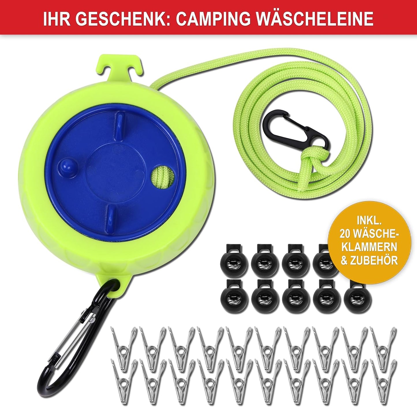 Camping-Klapptisch, Schwarz