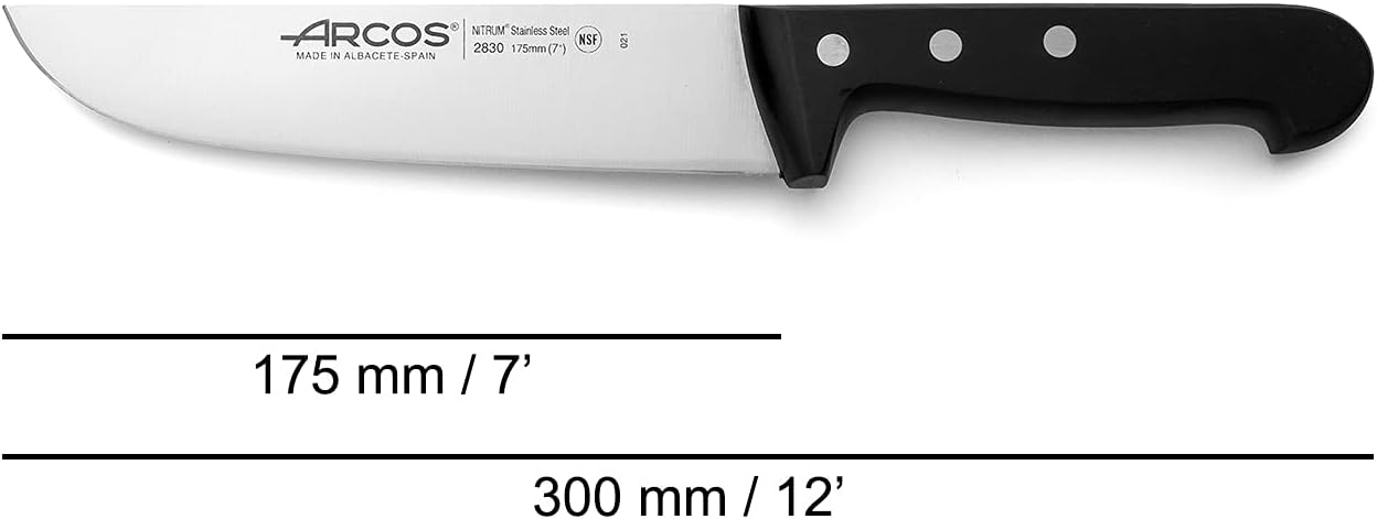 Fleischermesser, 18 cm Schwarz