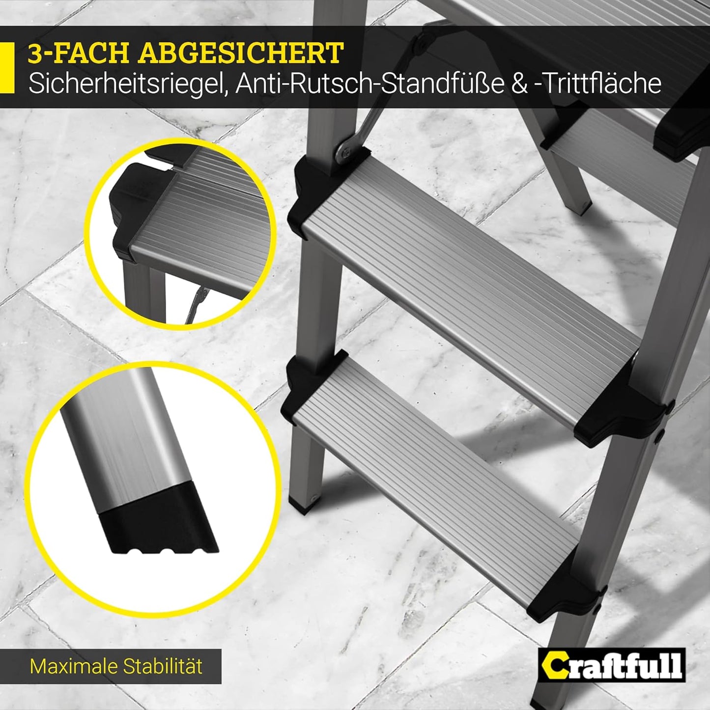 Trittleiter CF-131A, 2 X 2 Stufen