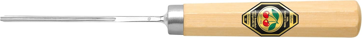 Kerbschnitzbeitel mit Weissbuchenheft 4mm, 4mm Mehrfarbig