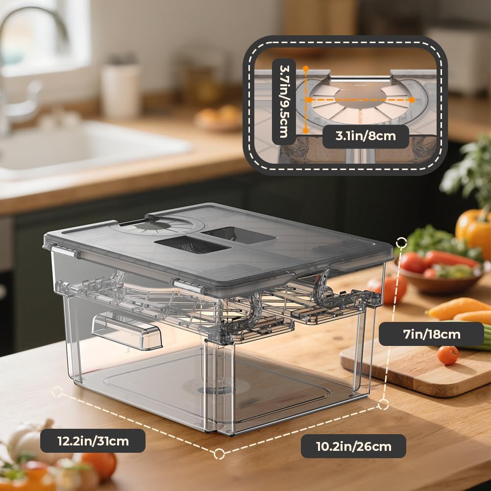 Sous Vide Behälter mit Deckel und Rost, Grau