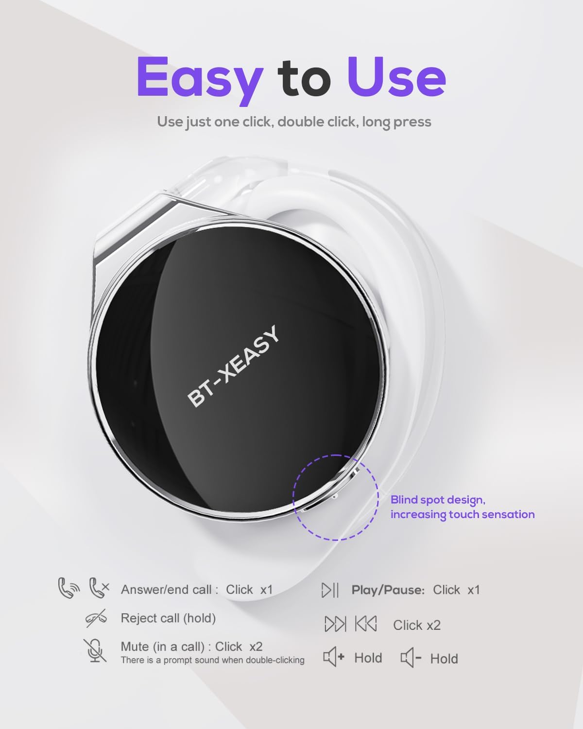 On Ear Kopfhörer Bluetooth mit Geräuschunterdrückung, Schwarz&silber&Black