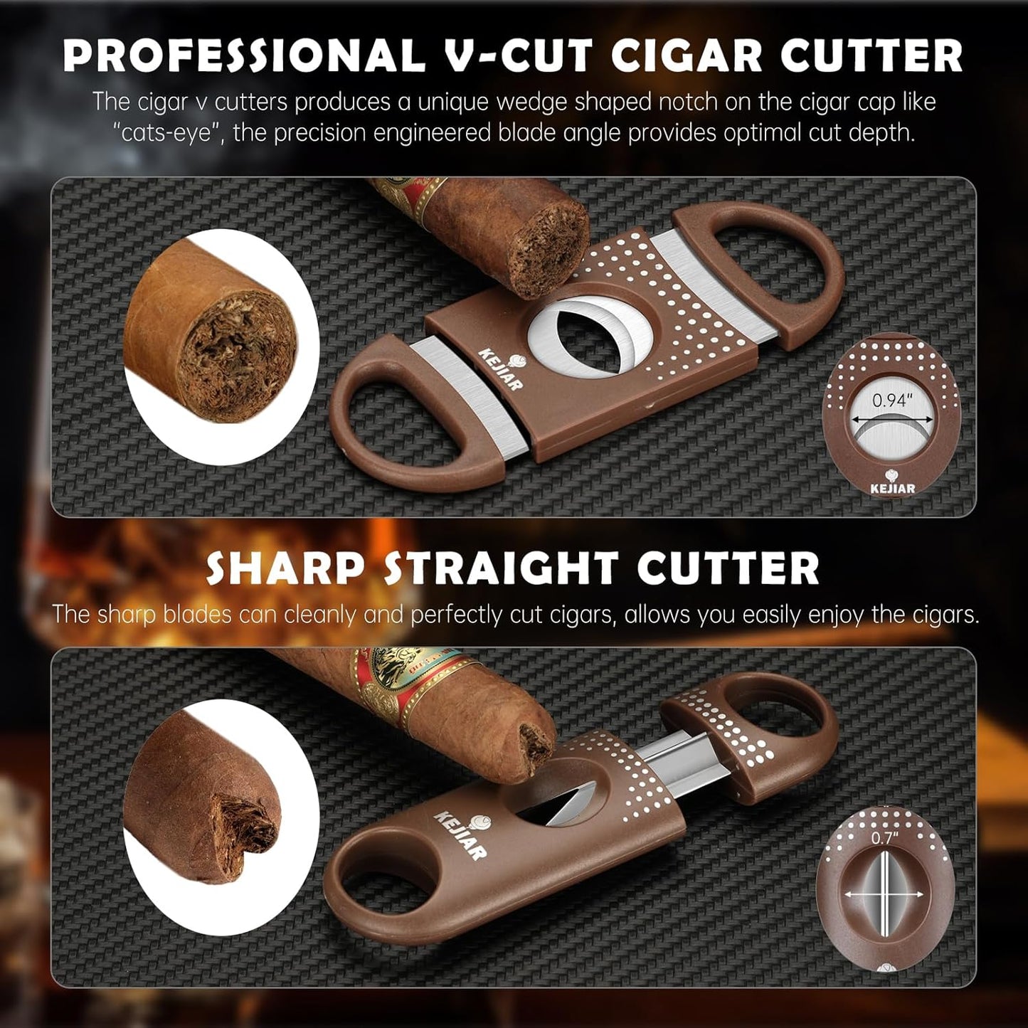 Zigarren Humidor-Etui Geschenkset, Brown