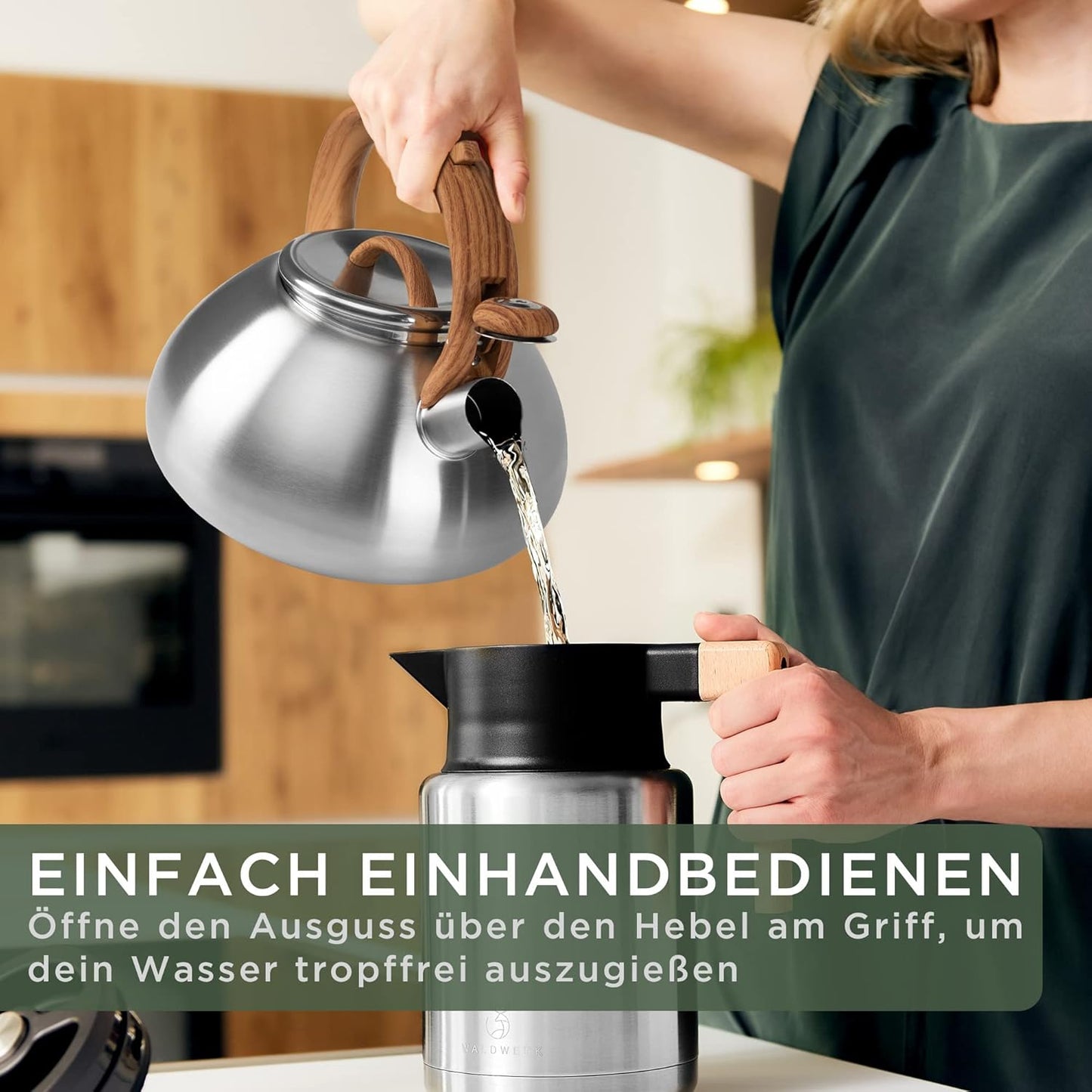 Wasserkessel, 2.3 Liter, Edelstahl & Kunststoff