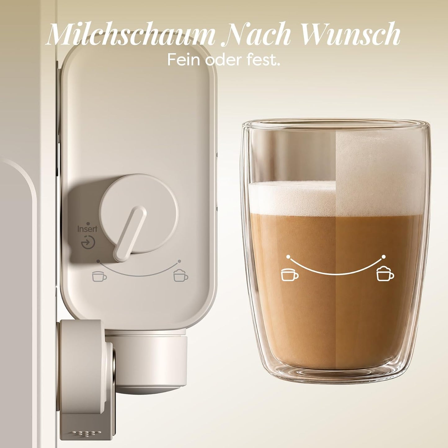 Espressomaschine mit Mahlwerk & Milchaufschäumer