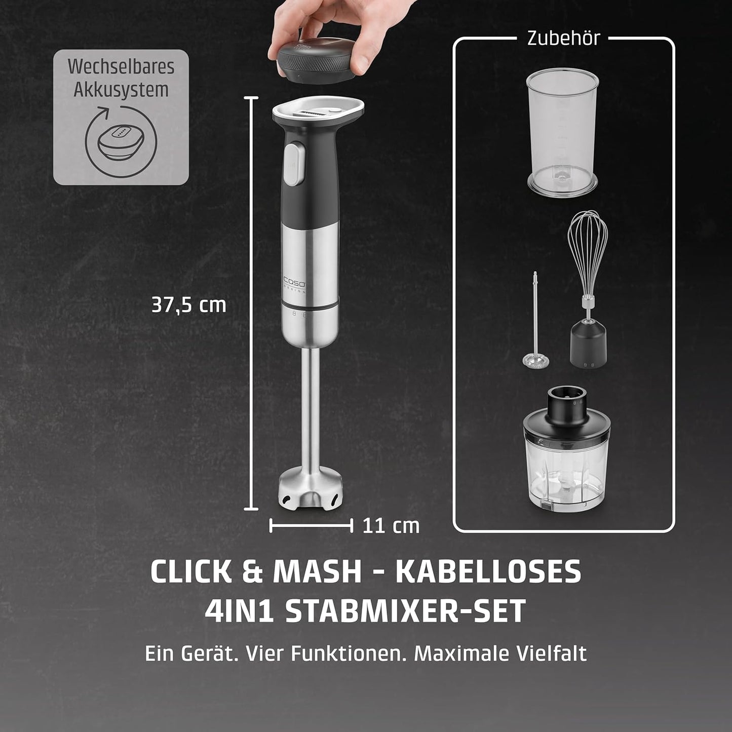 Click & Mash, Stabmixer, kabellos