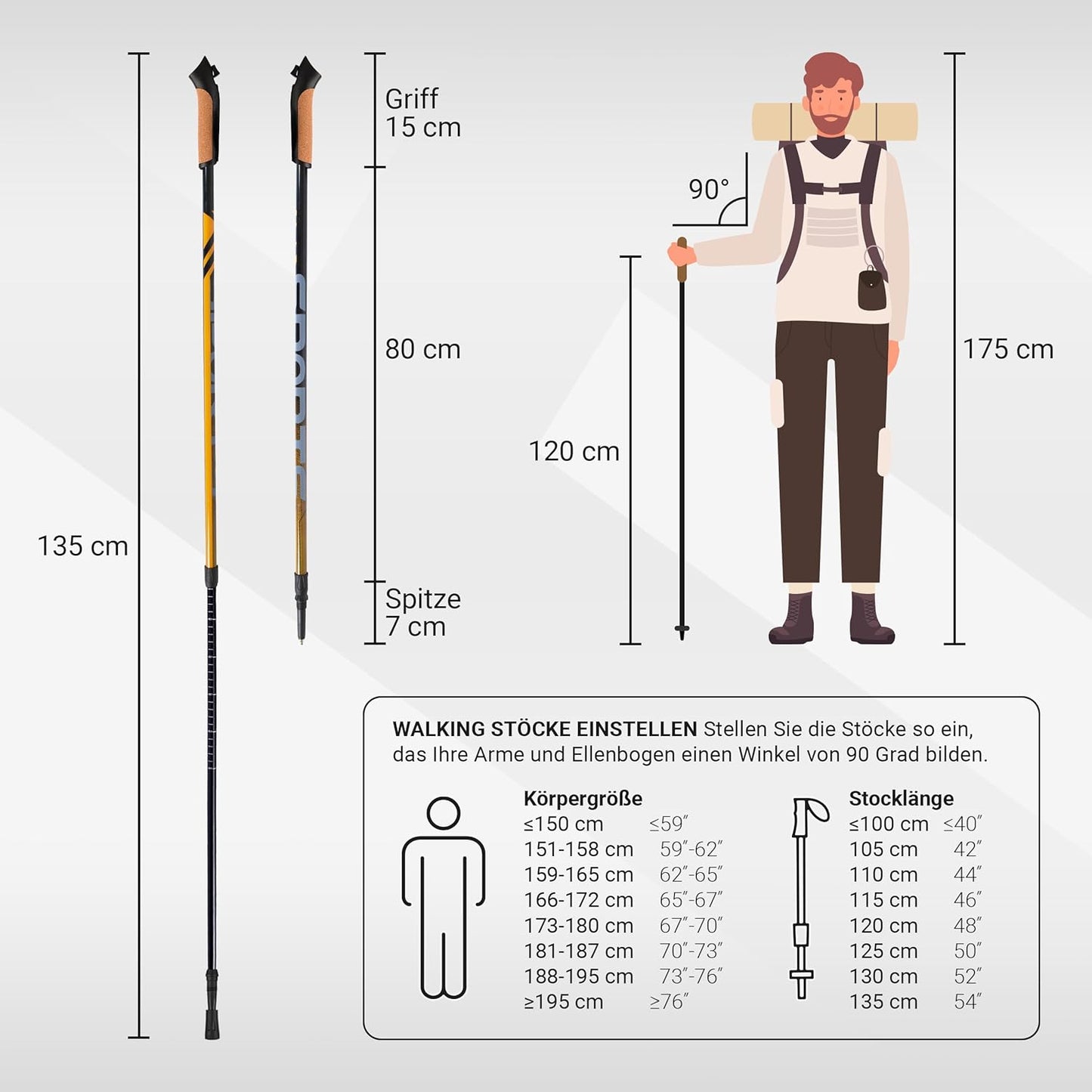 Nordic Walking Stöcke Carbon, Nordic Walking Stöcke Carbon + Tasche