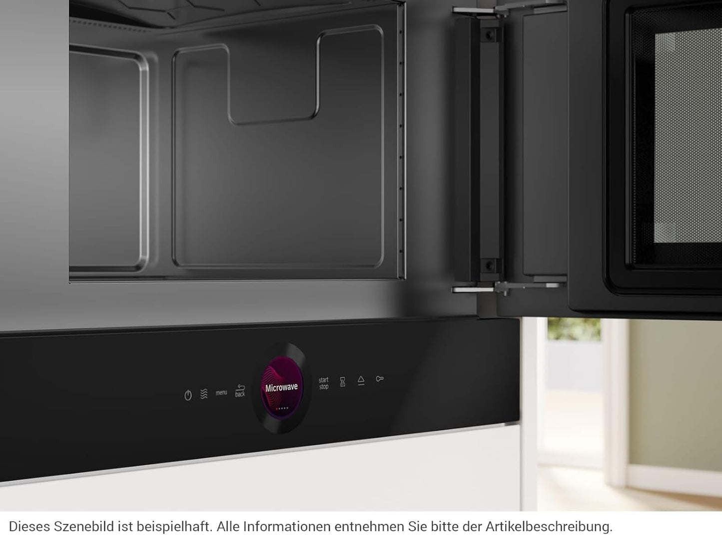 Einbau-Mikrowelle BFR7221B1, Serie 8 Schwarz 60 cm Breite