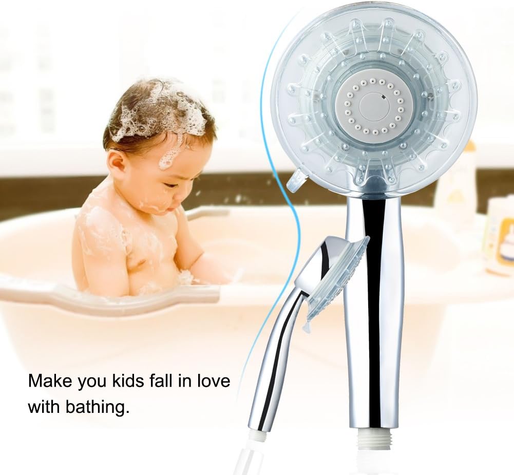 LED Duschkopf mit Farbwechsel und Wasserdurchflussregelung, 7 Farben