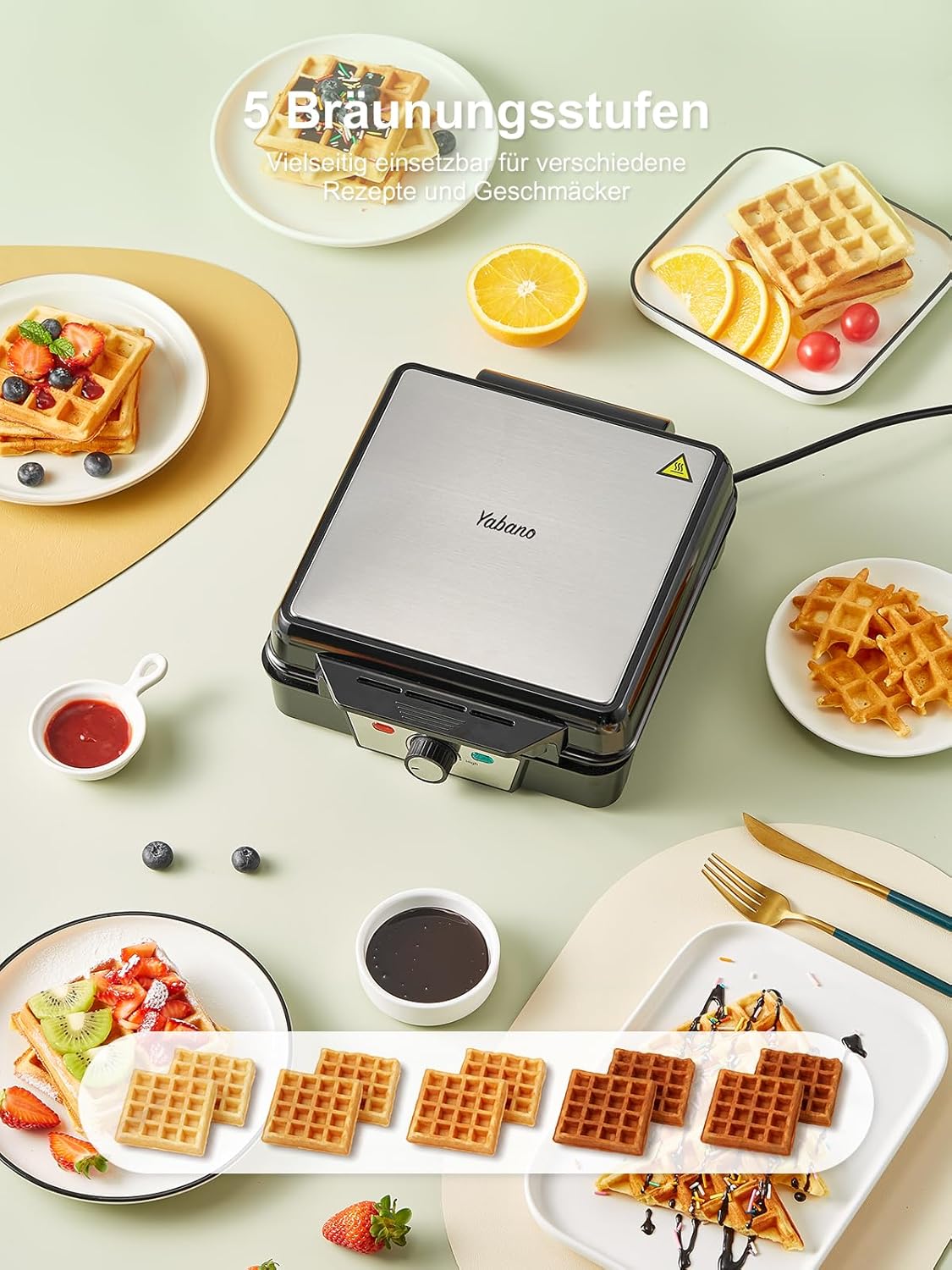 Waffeleisen für Belgische Waffeln, Schwarz