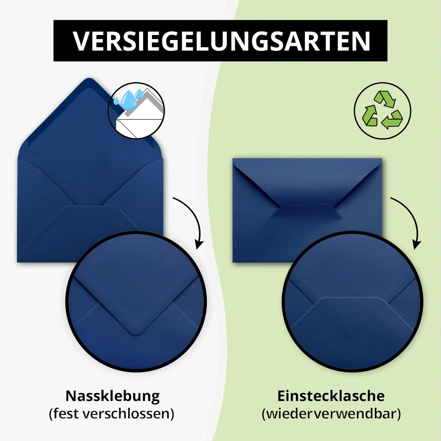 Briefumschläge DIN C6 (150 Stück), 150 Umschläge 17-Nachtblau