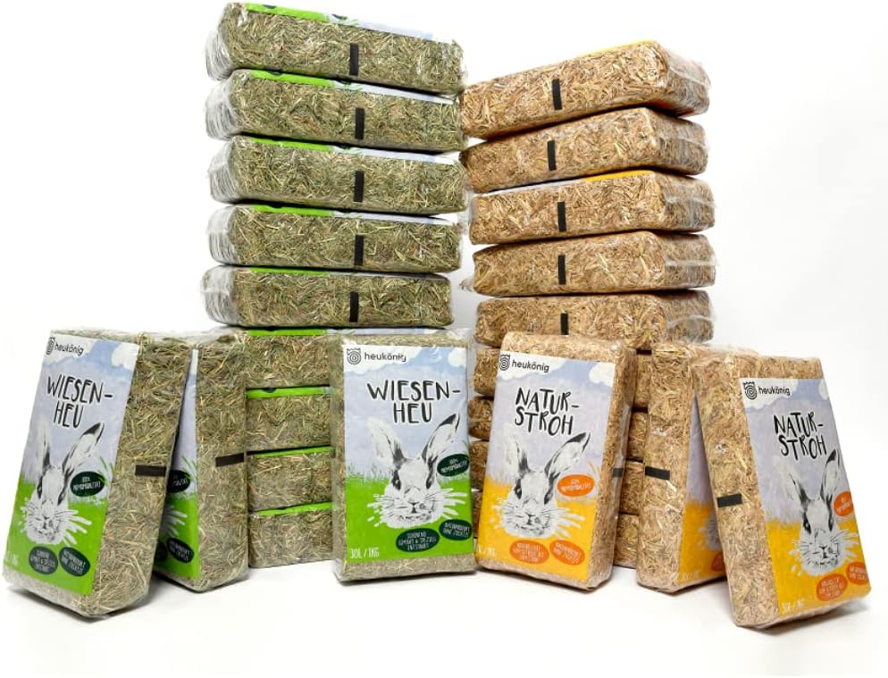 Heu & Stroh Kombi-Paket, 12kg Heu + 12kg Stroh