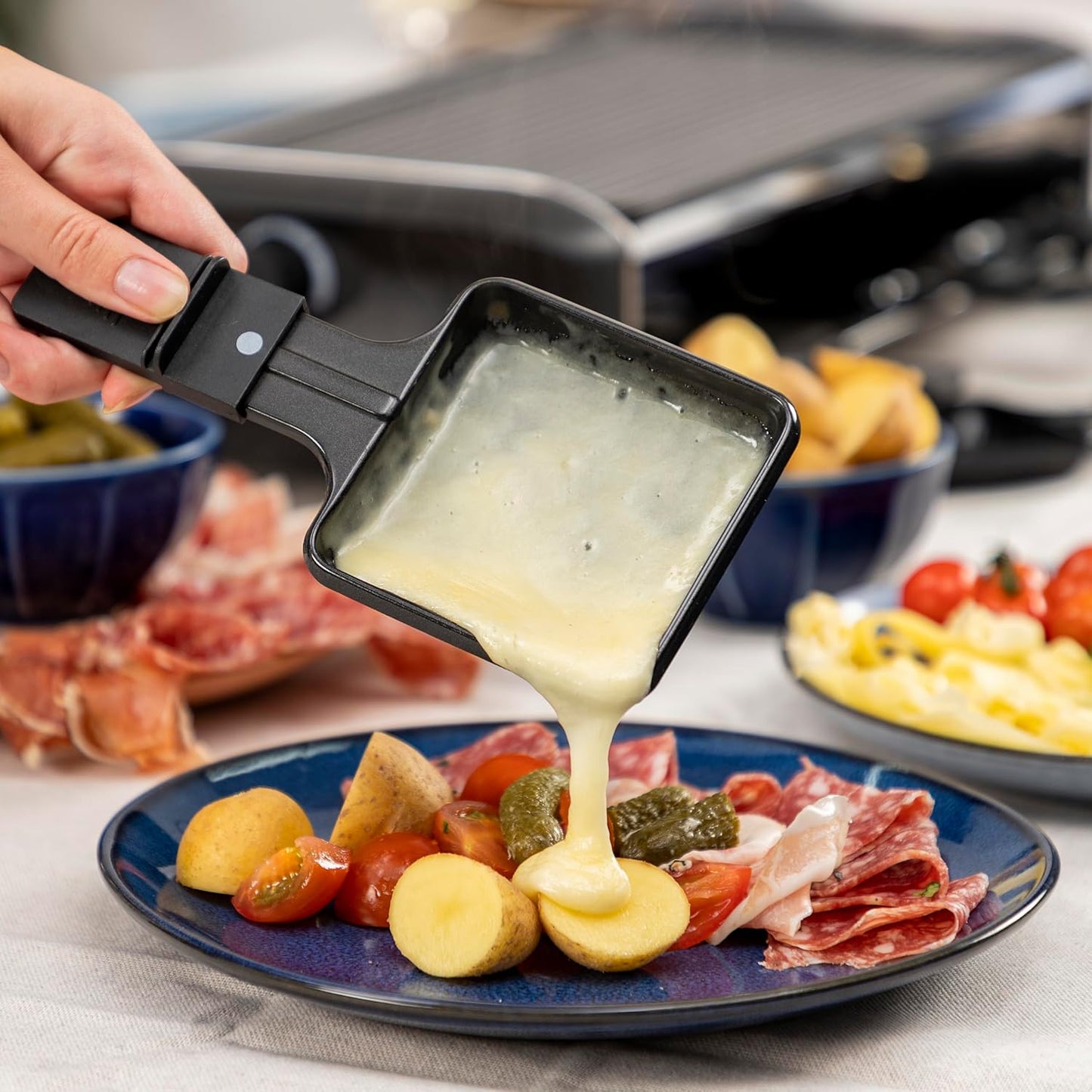 Raclette- und Teppanyaki Grill für 8 Personen, 8 personnes Raclette Grill Plancha