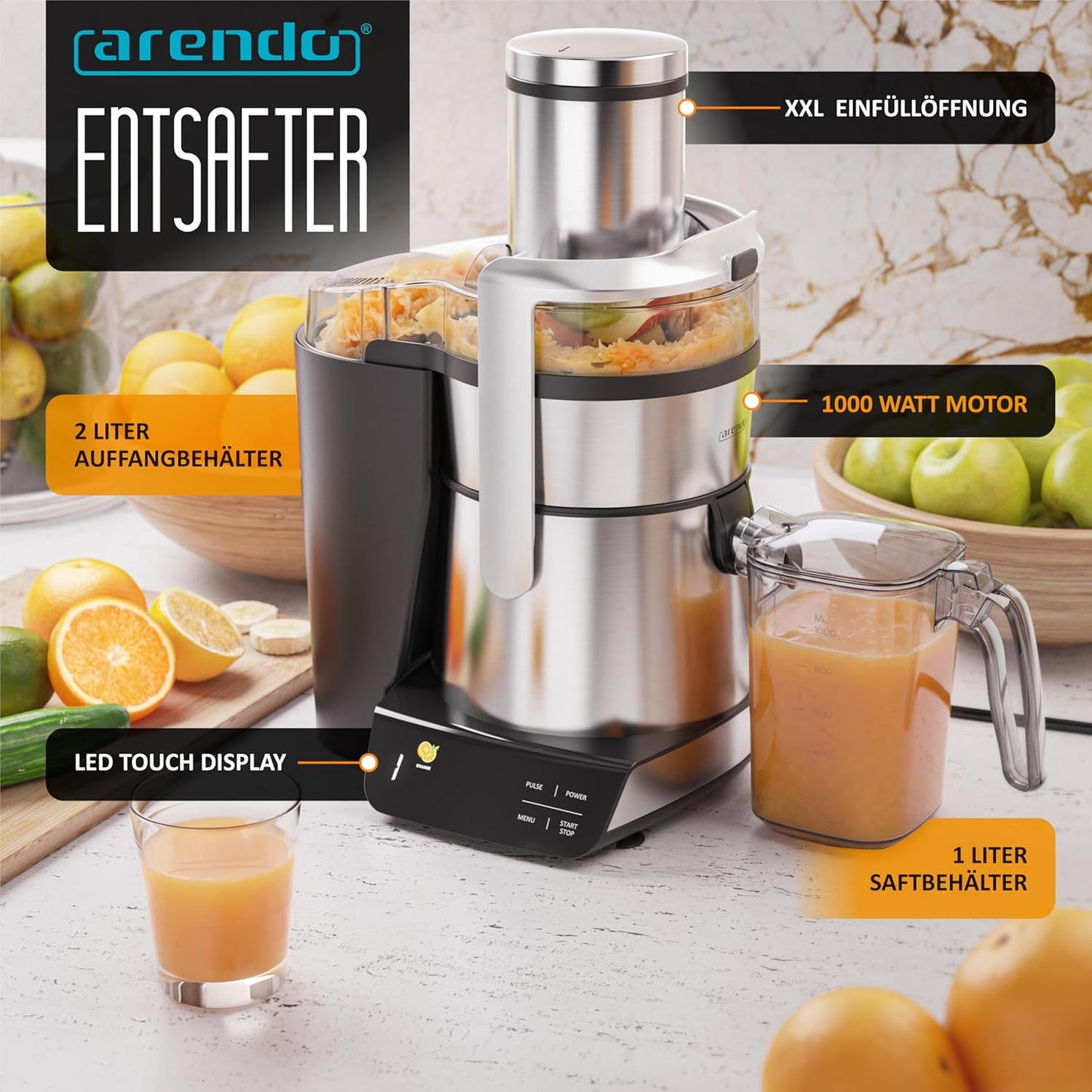 Digitaler Entsafter mit LED-Display