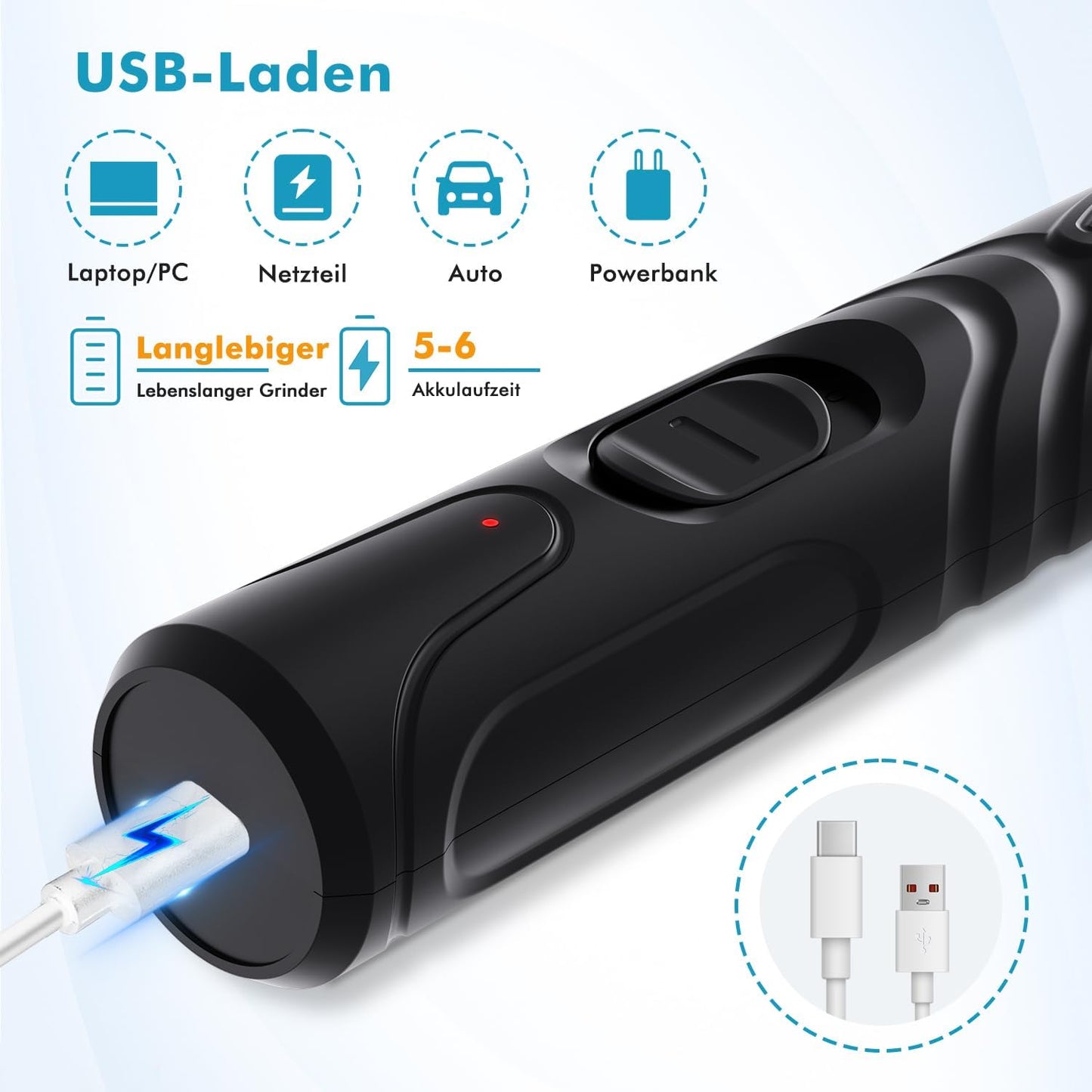 Profi Krallenschleifer-Set mit LED und Krallenschere