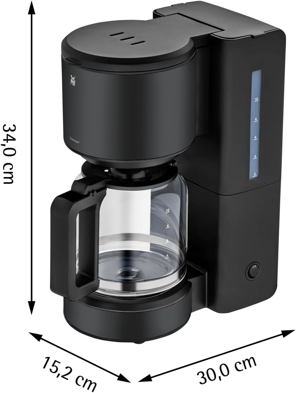 Stelio Filterkaffeemaschine, Stelio – 10 Tassen – Glaskanne – Schwarz matt