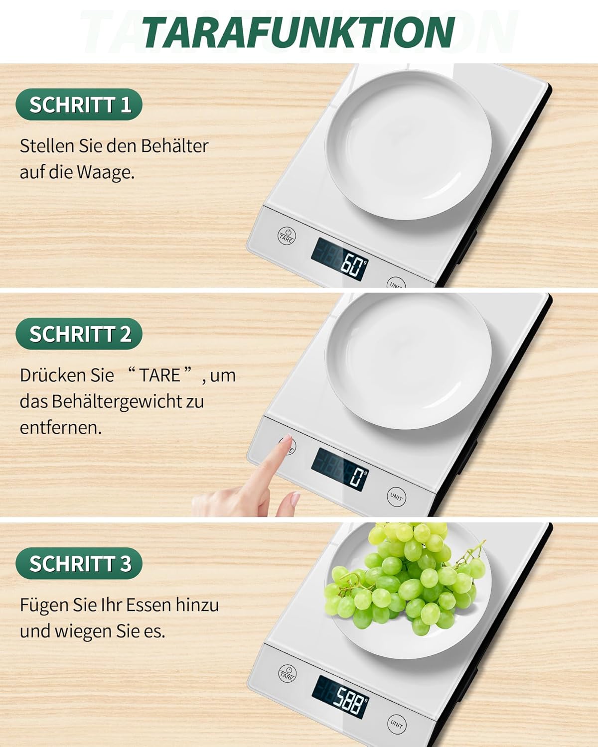 Digitale Küchenwaage, K211H-S