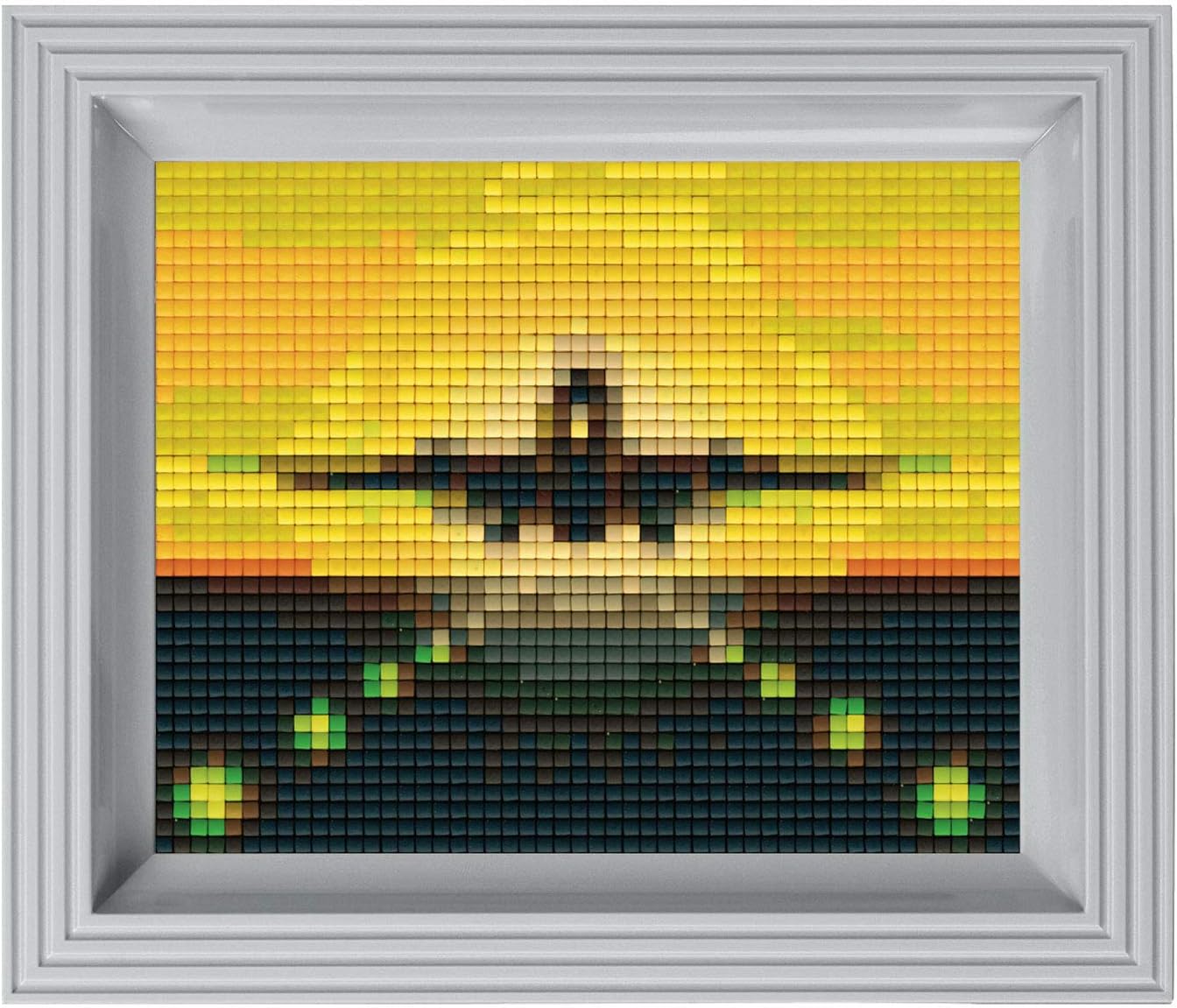 Mosaik Geschenkset Flugzeuglandung mit Rahmen, Flugzeuglandung